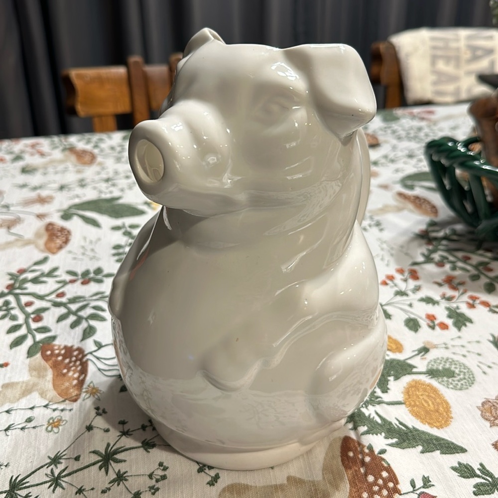 Vintage Ceramic Piggy Pitcher USA Pottery